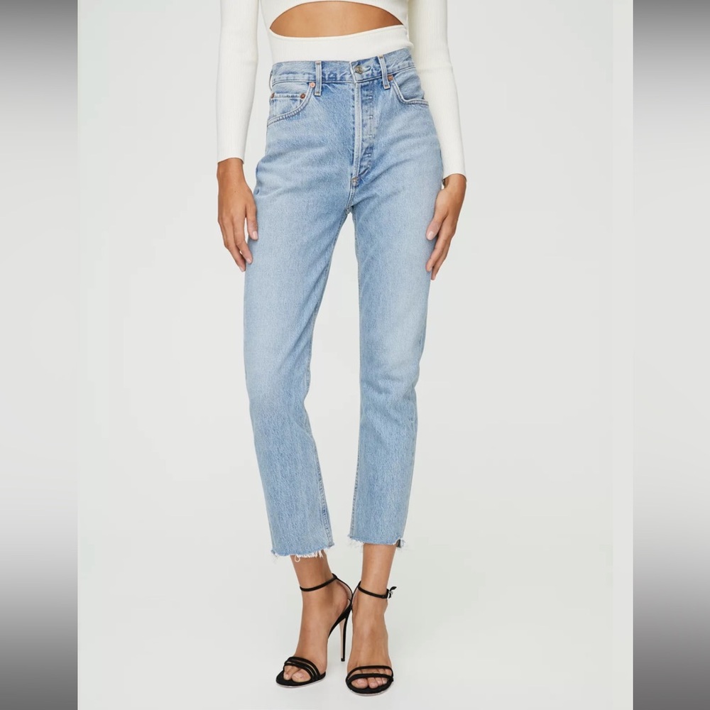 Agolde Riley High Rise Straight Crop Jean